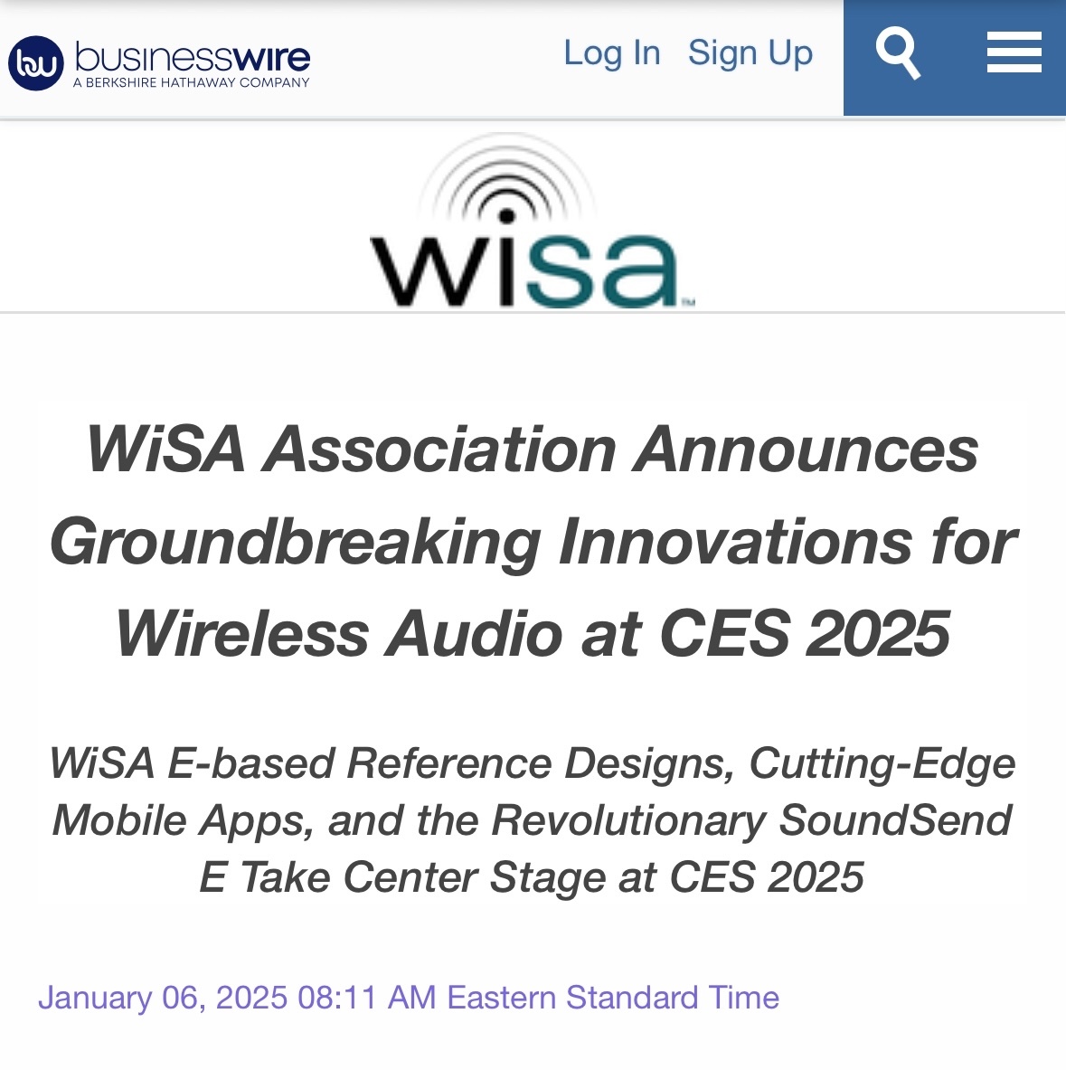 $WiSA Technologies (WISA.US)$