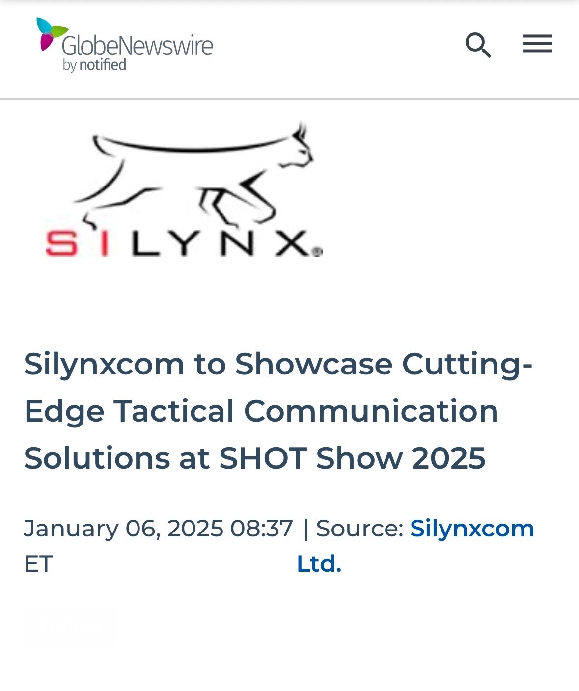 $Silynxcom (SYNX.US)$