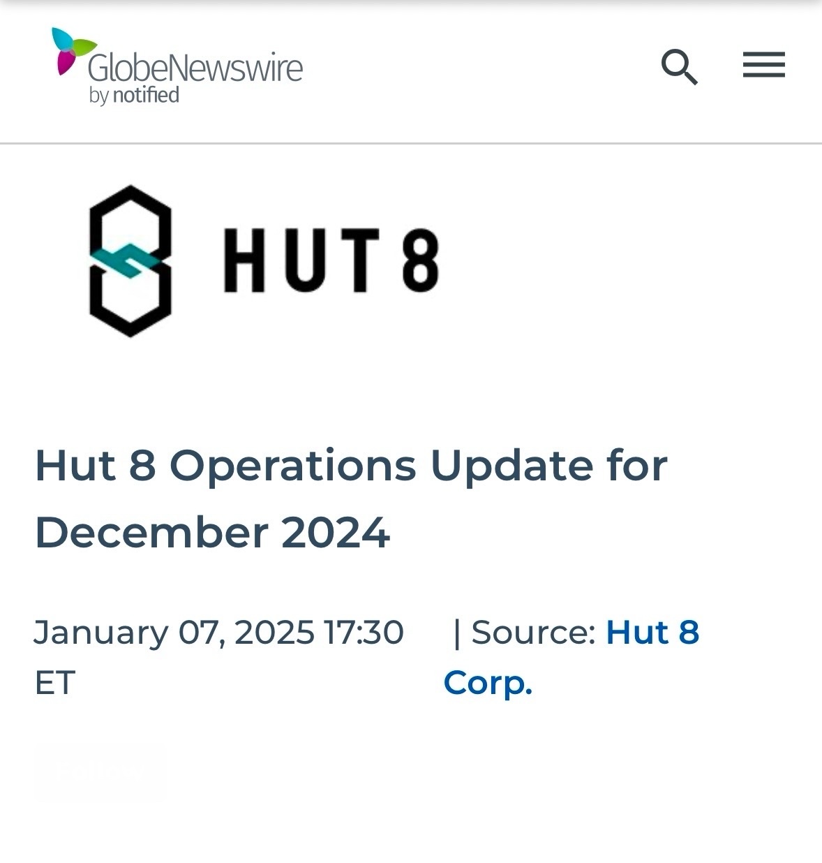 $Hut 8 (HUT.US)$