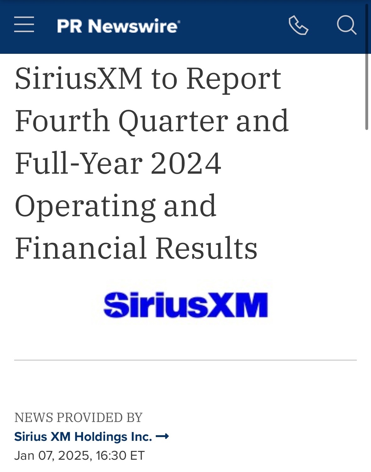 $Sirius XM (SIRI.US)$