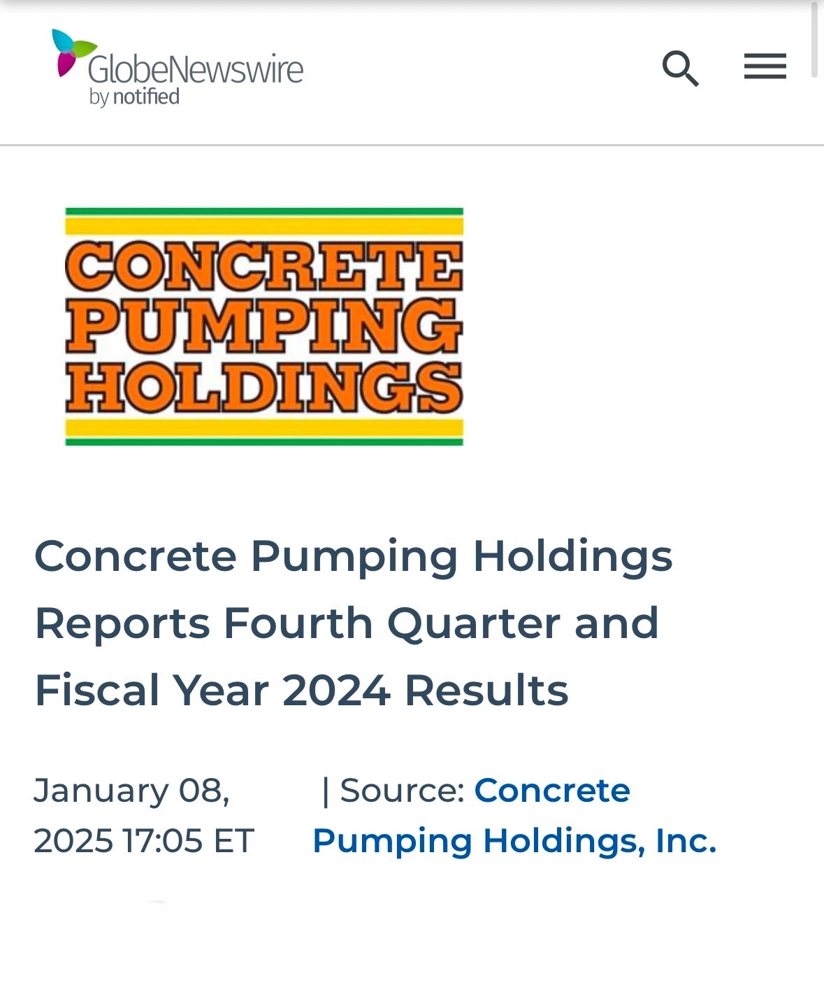 $Concrete Pumping Holdings (BBCP.US)$