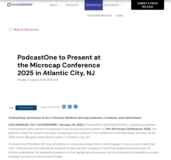 PodcastOne (PODC)_个股概要_股票价格_行情走势图_Moomoo