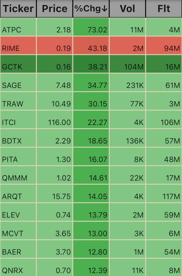 Pre Market Ticks. 5:31am 1/13/25