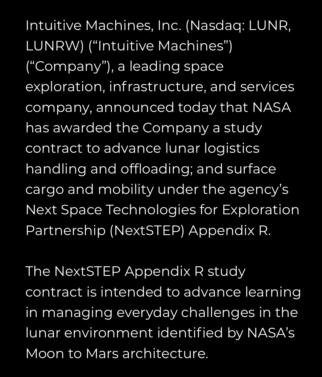 🚨🚨🚨 $LUNR News.