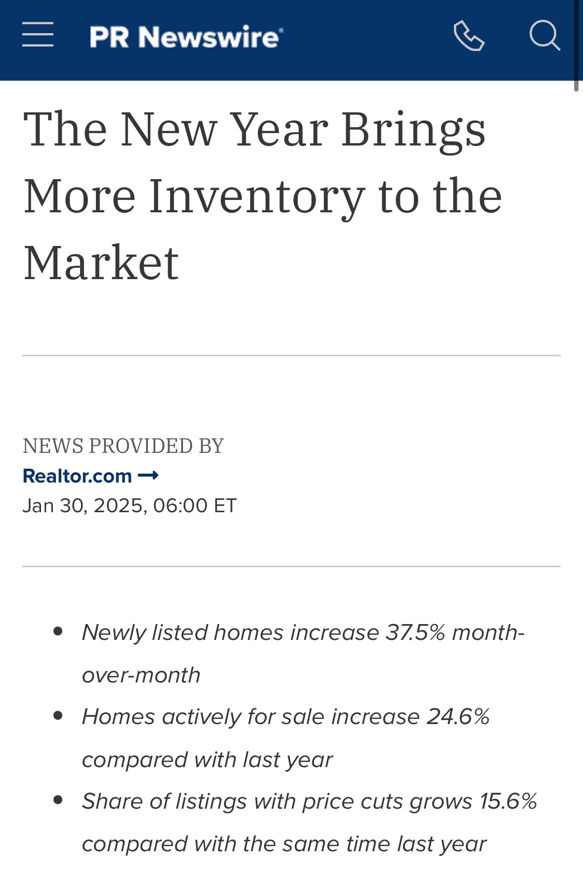 The New Year Brings More Inventory to the Market