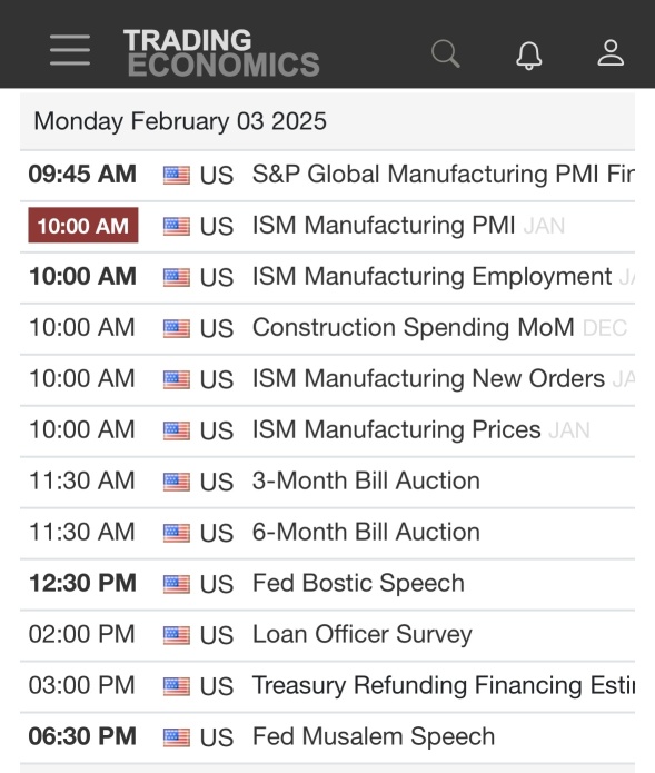 1/03/25 Watchlist & Economic Calendar 🦺 🚧 🦺 🚧