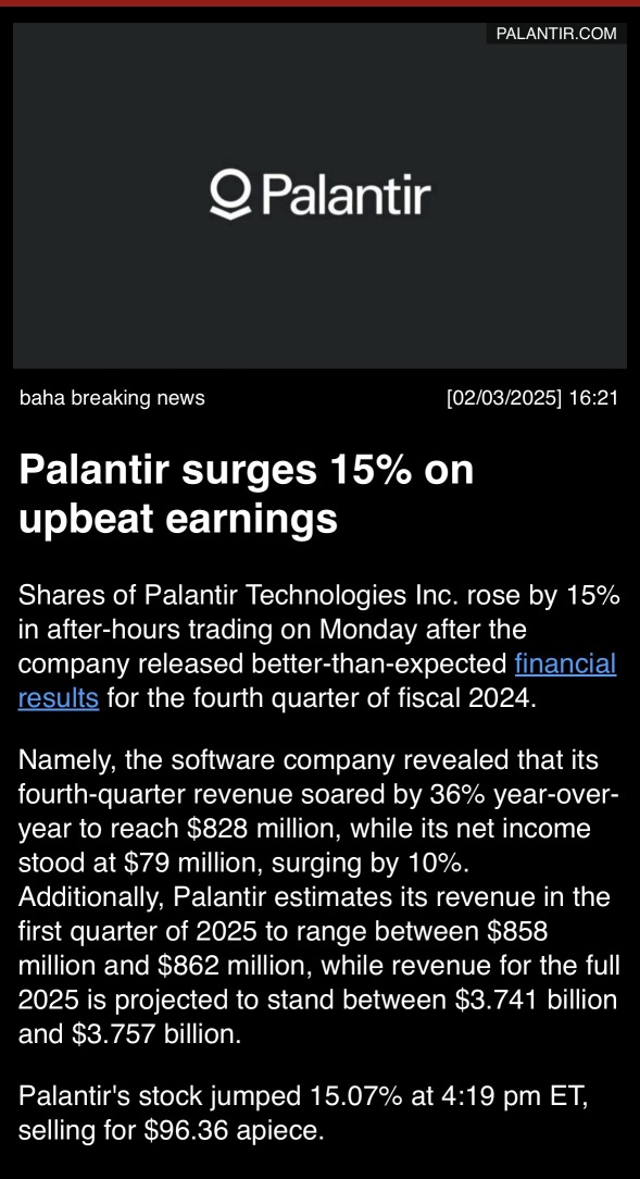 パランティアテクノロジーズは楽観的な業績により15%急上昇 🚨🚨