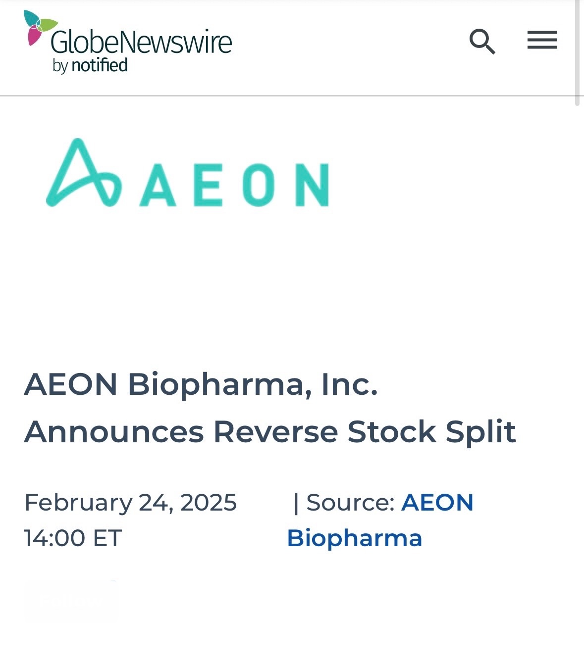 AEON Biopharma (AEON.US)$ - moomoo Community