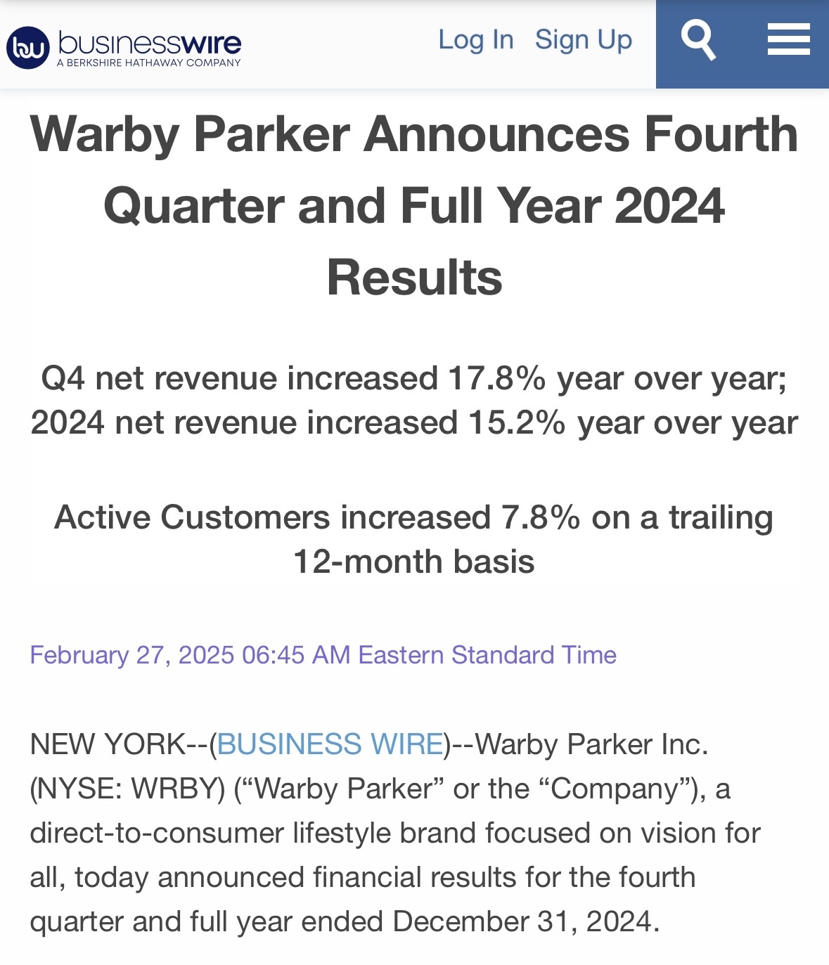 $Warby Parker (WRBY.US)$