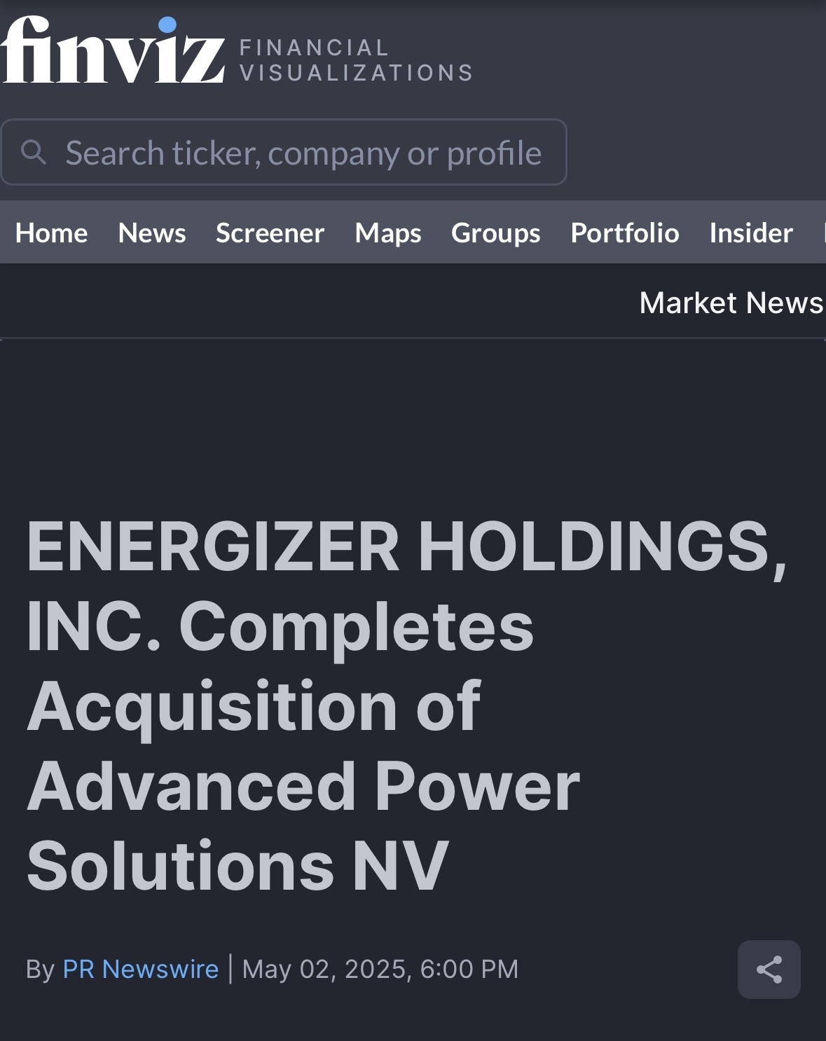$Energizer Holdings (ENR.US)$