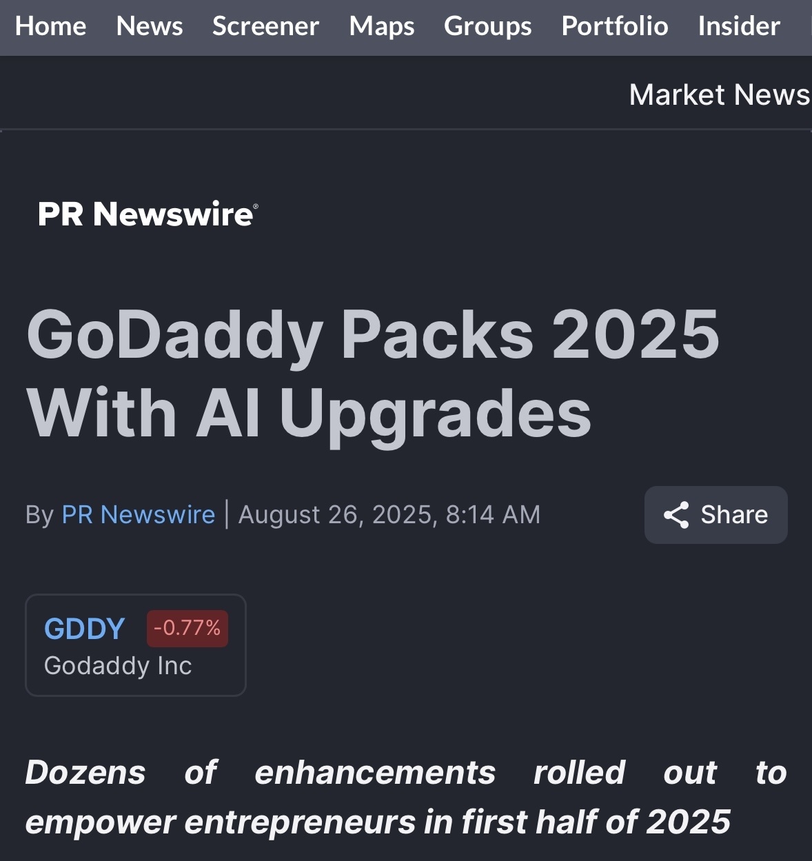 GoDaddy (GDDY.US)$ - moomoo Community