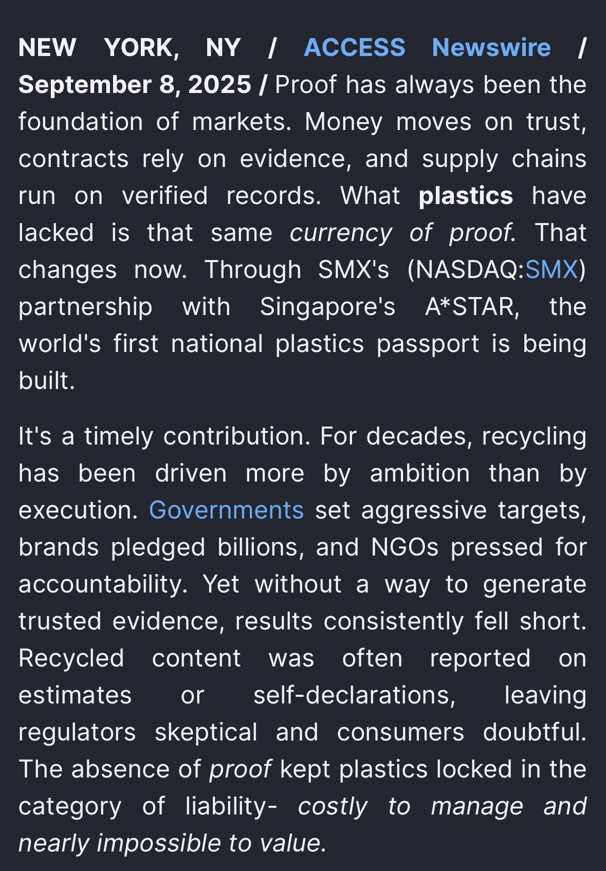 $SMX (Security Matters) (SMX.US)$