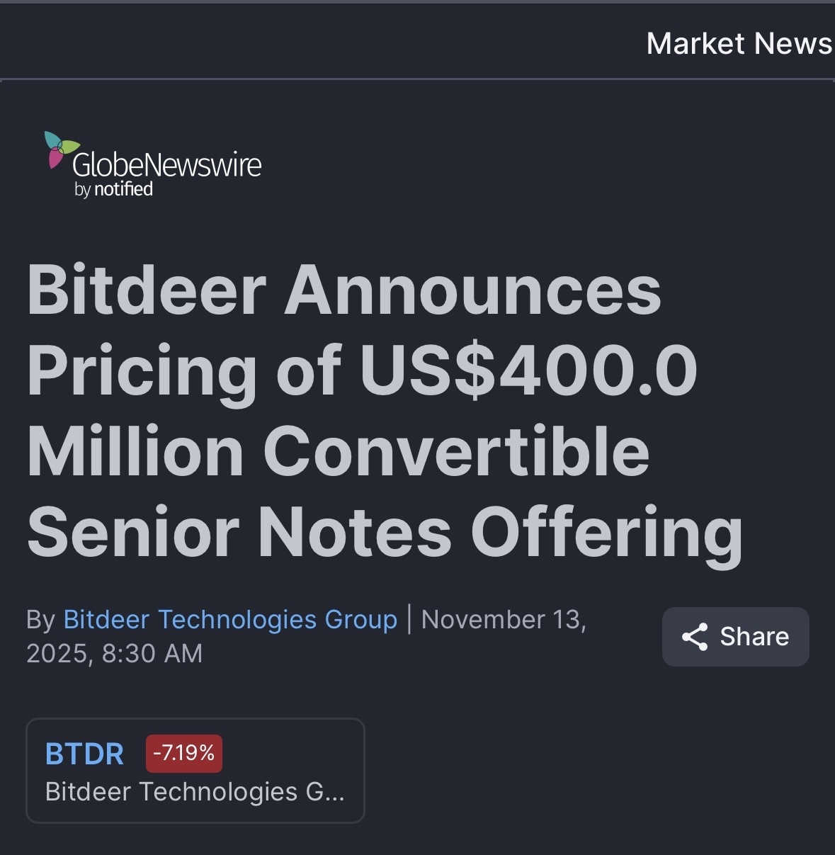 Bitdeer Technologies (BTDR.US)$ - moomoo Community