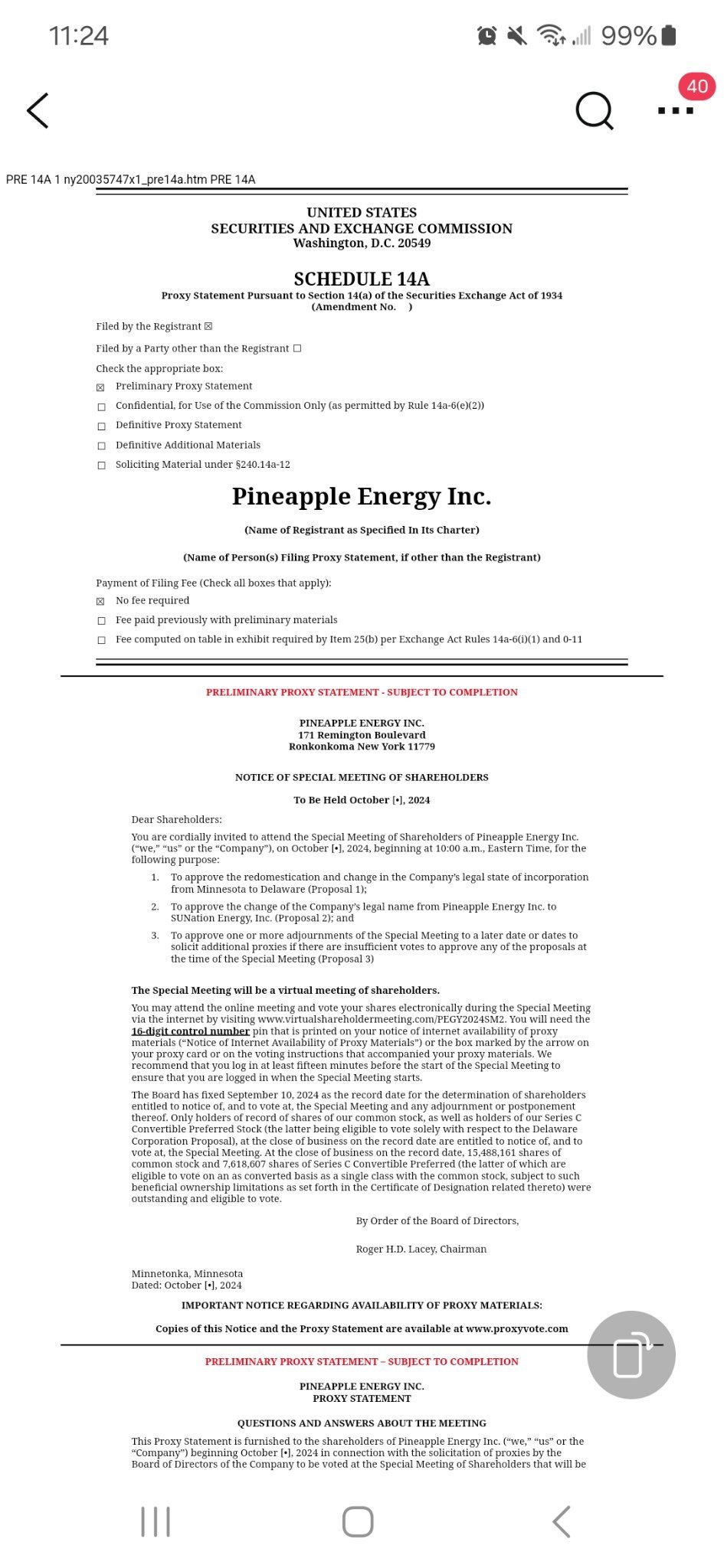 $コミュニケーションズ・システムズ (PEGY.US)$ Merger inc