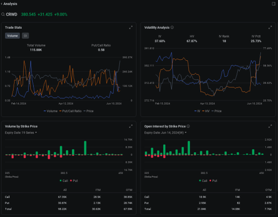 CrowdStrike 攀升至紀錄，期權信號希望反彈可以繼續進行