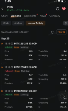 Intel Sees Millions of Dollars in Inflows, Bullish Option Positions as Chip Stocks Rise