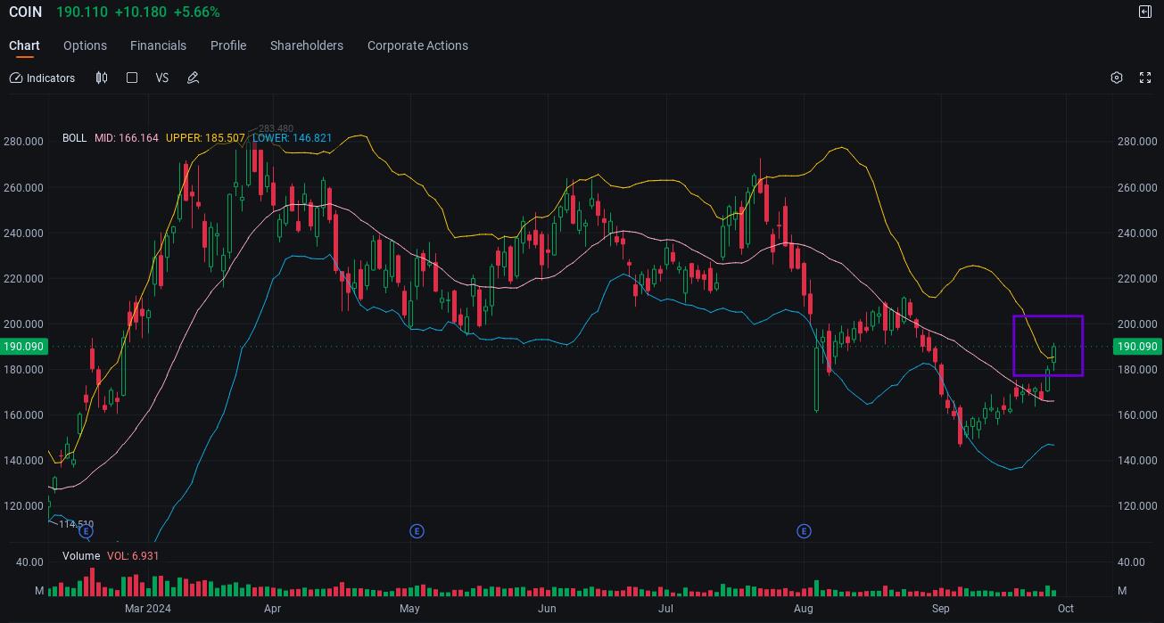 Coinbase Bears Sell Millions of Dollars of Call Options as Stock Jumps