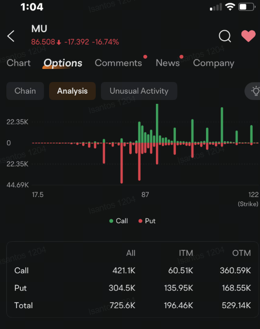 Micron Put Options Volume Jumps as Stock Heads for Worst Slump Since 2020