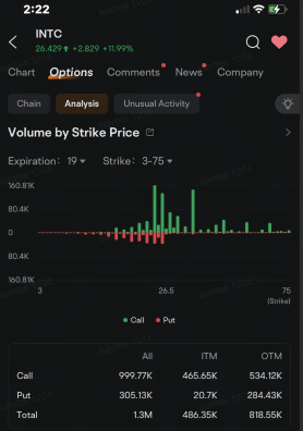 Intel Leaps Over Tesla to be Second Most Active Stock Option: Options Chatter