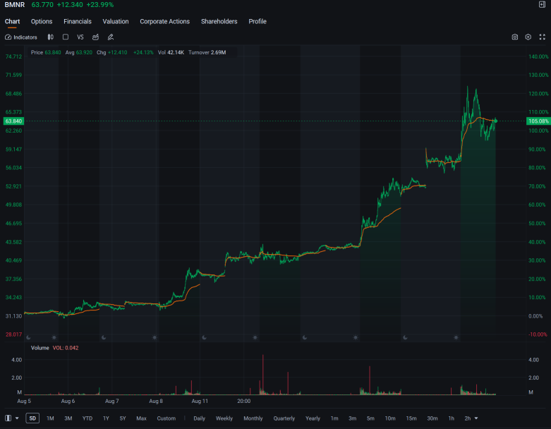 Bitmine股價在增加20億美元ETH持倉後上漲24%