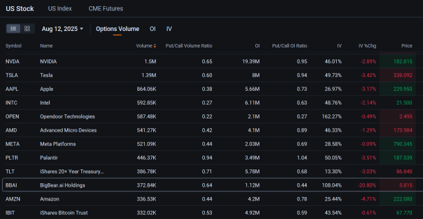 BigBear.ai Put Options Volume Quadruple as Stock Tanks After Revenue Miss: Options Chatter