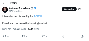Opendoor跃过Palantir，加入英伟达、特斯拉成为顶级股票期权：期权动态