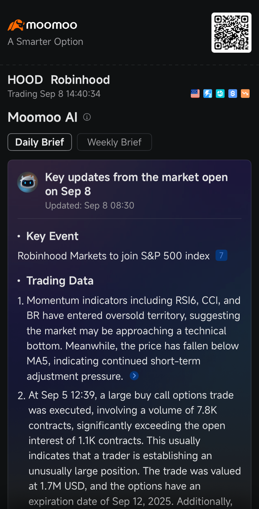 Robinhood Options Volume Doubles as Stock Nears ATH Amid S&P... - moomoo  Community