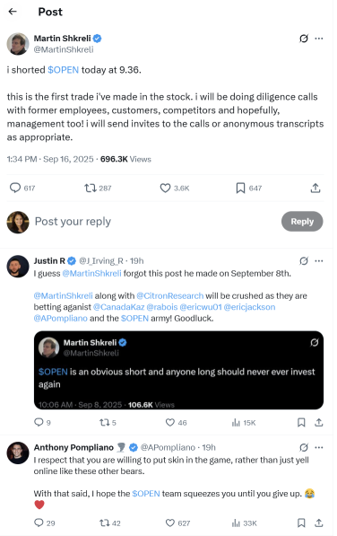 Opendoor股票在遭遇最大做空量後反彈