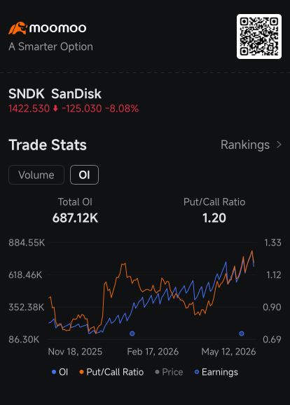 SanDisk一年内上涨3,360%，在AI泡沫争论中引发防御性布局：期权动态