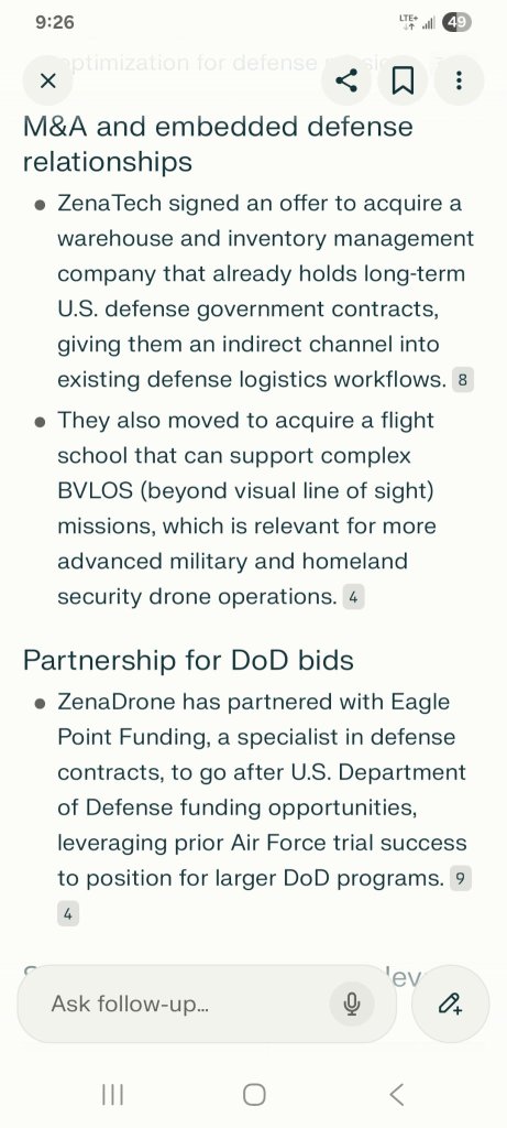 ZENA M&A深度嵌入美国国防供应链。洛克希德马丁会收购ZENA吗？