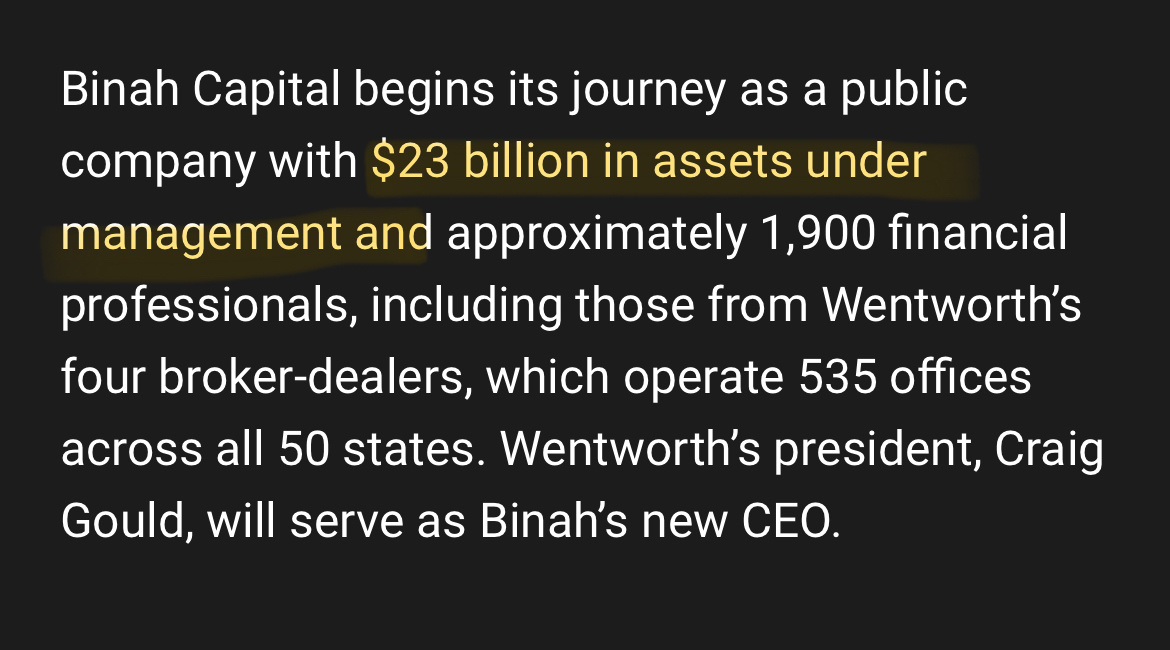 $Binah Capital Group (BCG.US)$ huge!