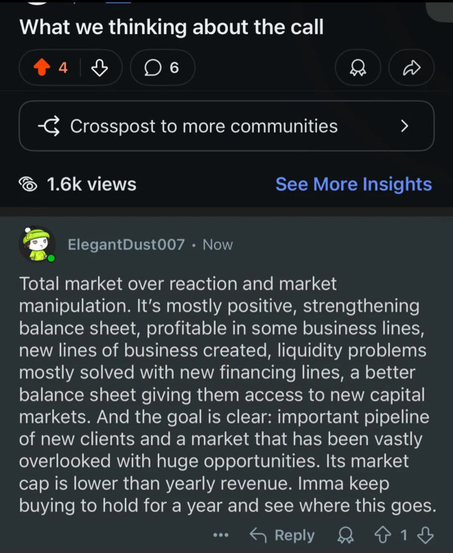 100% agree. I think we’re sitting on a goldmine