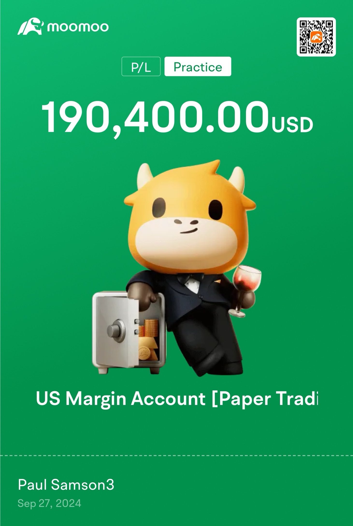 It’s paper trading