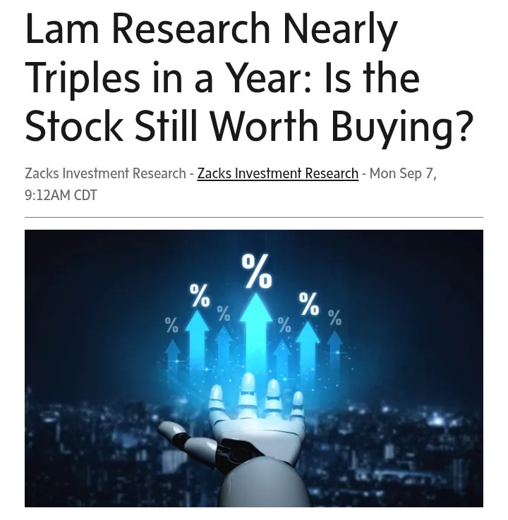 $undefined (LRCX.US)$[219965: Lam Research โตเกือบ 3 เท่าในหนึ่งปี: หุ้นตัวนี้ยังน่าซื้ออยู่ไหม?] 💪💪💪💪