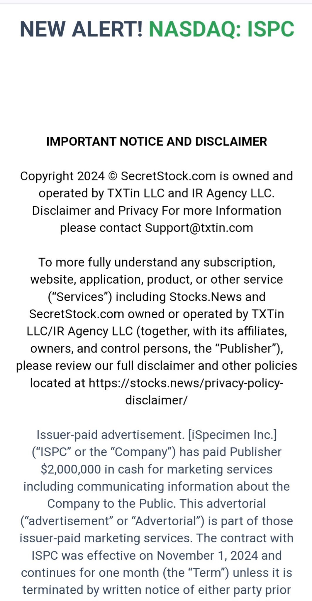 What would you call an Alert that had a 400% Borrow Rate? A potential SHORT SQUEEZE MONSTER! This NEW ALERT has that and it's an EARLY BIRD ONE that could poten...