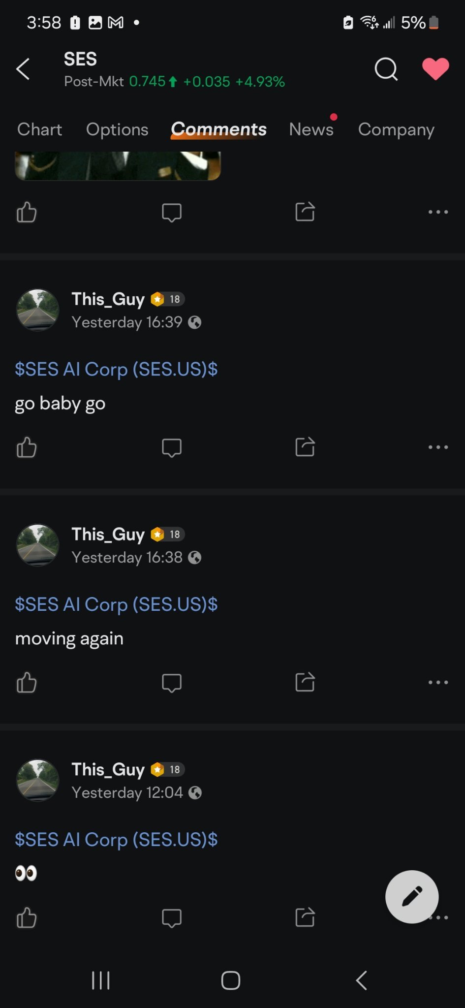 SES AI Corp (SES.US)$ 我在股价上涨前提醒过的另一个不错的赢家！希望你赚到了一些钱！！ - moomoo 社区