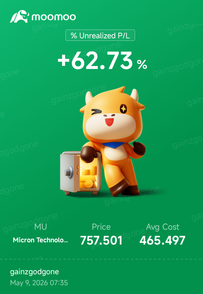 在持平的情况下，我退出了MSFT并进行了转换，尽管我本可以以更低的价格买入MU。奇怪的是，即使我想换回MSFT，我仍然可以这么做。我告诉自己不要继续持有我不再想要的股票，并立即变现。我很幸运，结果比我继续持有要好。