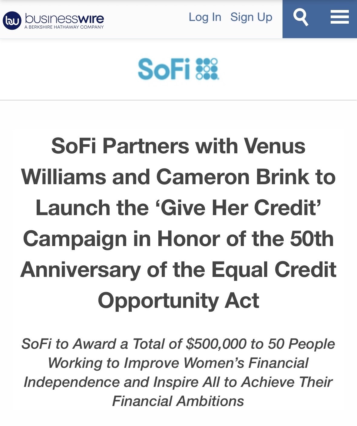 SOFI TECHNOLOGIES ANNOUNCED A  $2 BILLION DEAL 🤯 | SoFi Partners w/Venus Williams & Cameron Brink