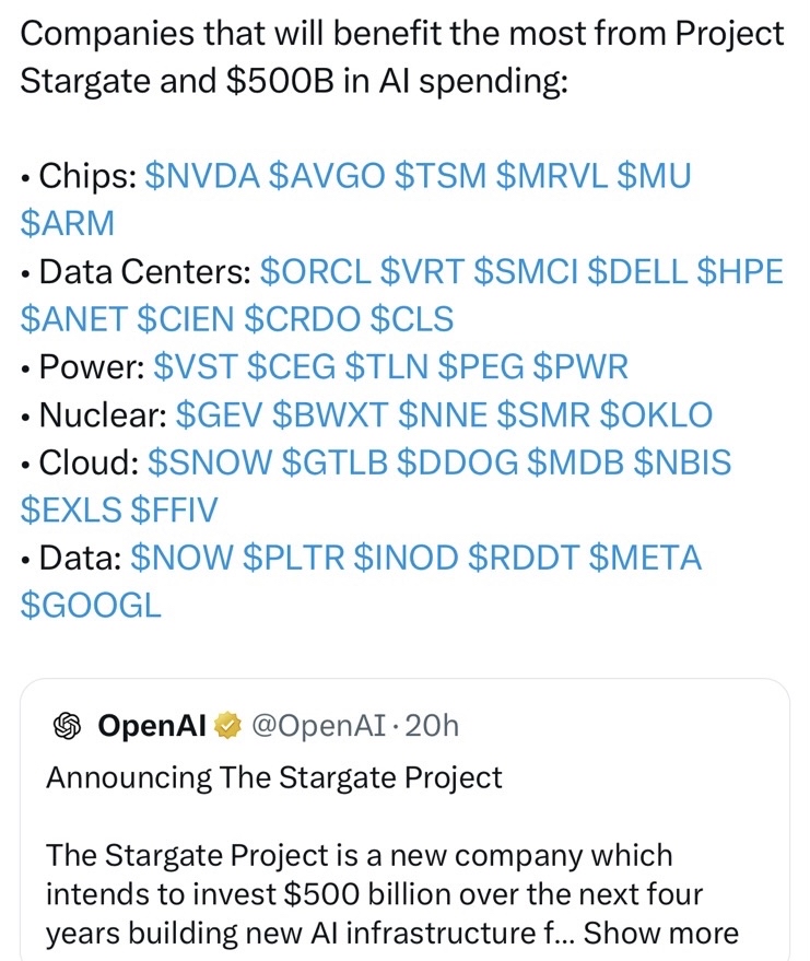 🚨 UMM 🤔 プロジェクトスターゲートは相当大規模です 📈 5000億ドル 🤯 ウェーブを見逃さないでください 🌊