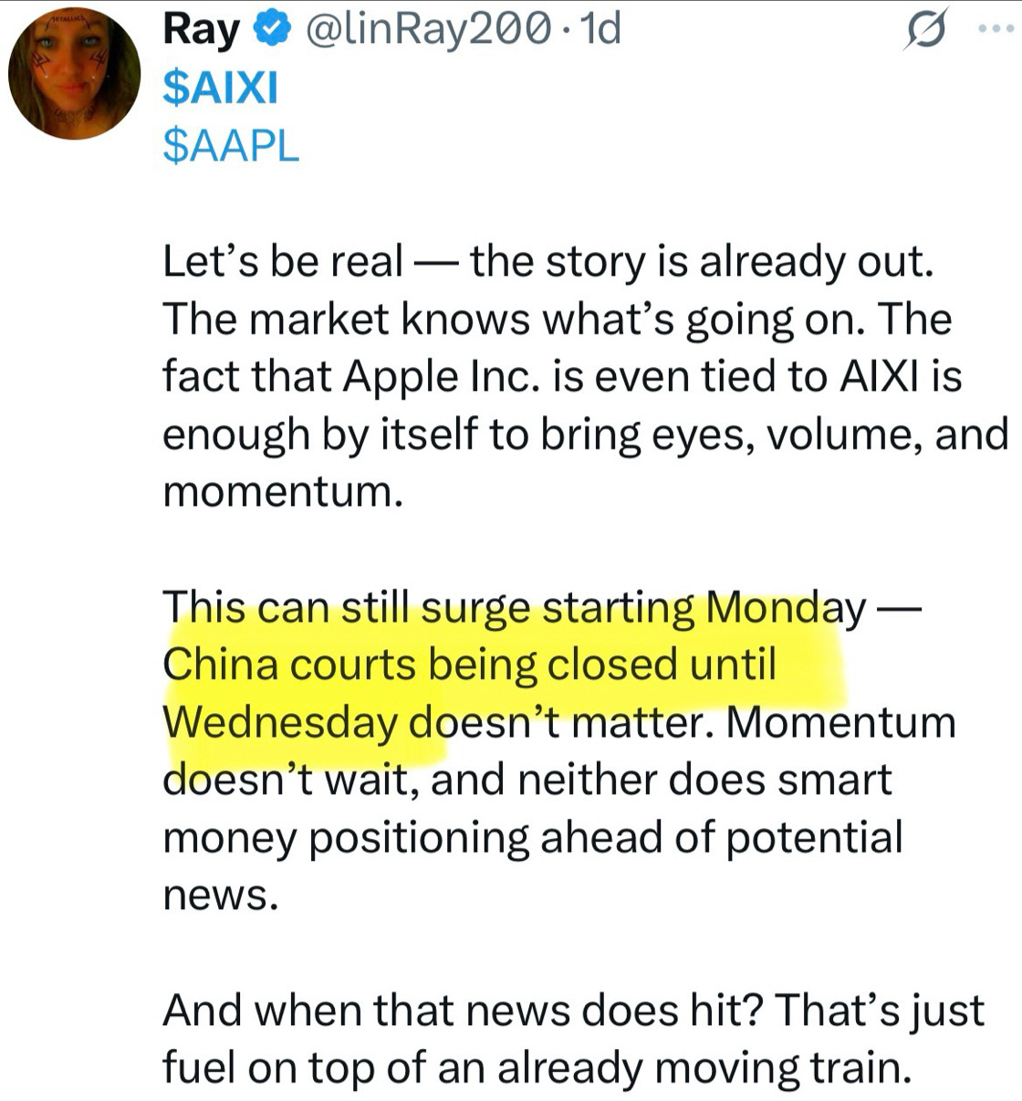 💹 AIXI XAIO-I ⚖️ vs APPLE 🍎 🚨 AIXI Beats AAPL 🍎 in ⚖️ MAJOR LAWSUIT ‼️🚨 “BAD” 🗞️ NEWS 😏 JK 👉🏽 it’s GREAT NEWS 📰