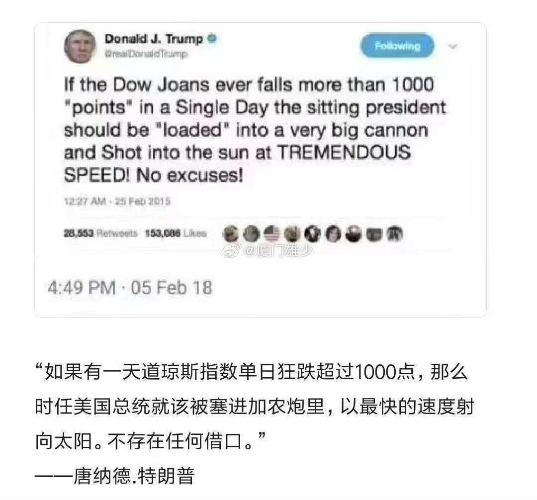我知道图一这是fake news，但还是太搞笑了，美国历史上道琼斯指数七次最大净跌幅- moomoo 社区
