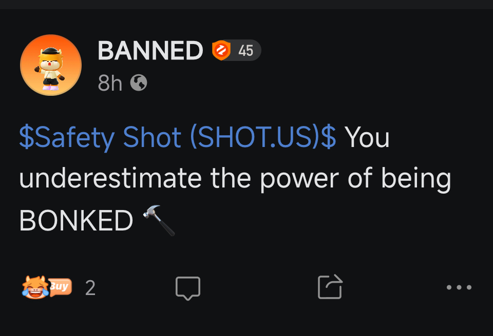 $Safety Shot (SHOT.US)$ Shorties all got BONKED! 🔨 BONK! BONK! BONK! BONK! FOLLOW me for more. Scroll down this board to see my posts