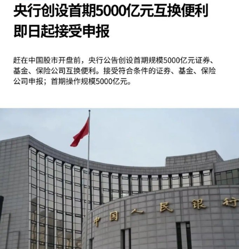 央行这次可真是下了大本钱！直接拿出 5000 亿真金白银来力挺 A 股市场。央行都这么给力了，咱也得跟上节奏，抓住这波行情，让咱钱袋子鼓起来。 $百度 (BIDU.US)$$哔哩哔哩 (BILI.US)$$蔚来 (NIO.US)$$小鹏汽车 (XPEV.US)$$拼多多 (PDD.US)$