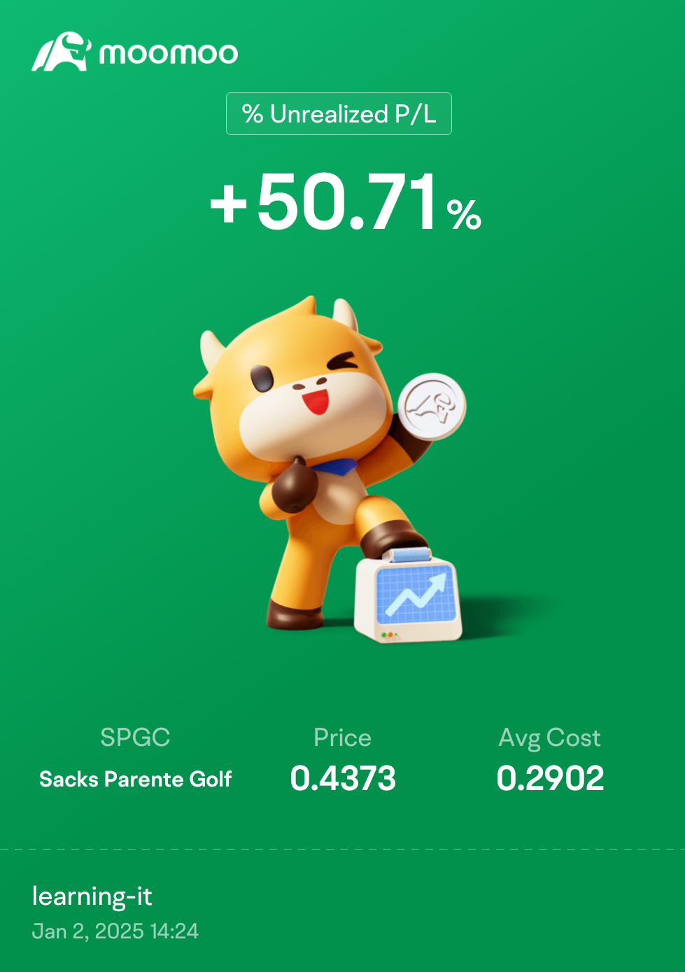 $Sacks Parente Golf (SPGC.US)$ getting better. Great things are coming.