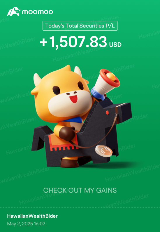 I’ll take it since AAPL makin’ me wait lol