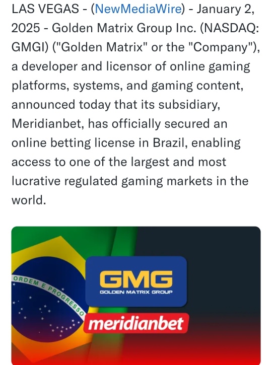 $GMGI Is taking a huge leap forward. With the stock having been under selling pressure for months, all while the company has grown by leaps and bounds. The stock could see a major rebound.