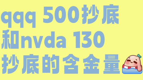 QQQ500抄底和NVDA130抄底的含金量