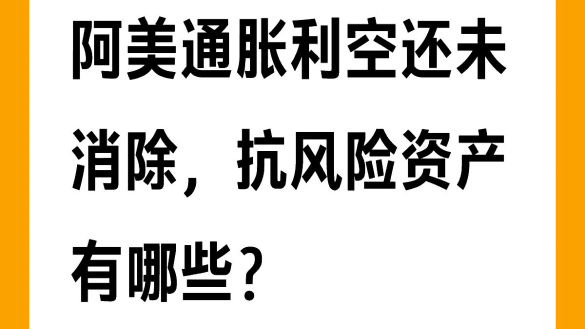 美国通胀利空还未消除，抗风险资产有哪些？