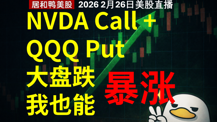 强势NVDA Call + QQQ Put，大盘跌我也能暴涨
