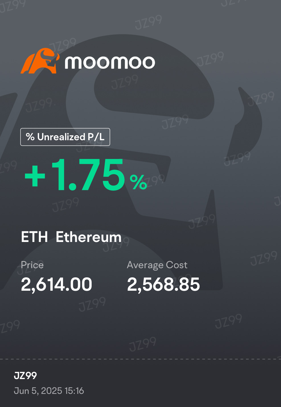 第一次在moomoo上交易加密货币